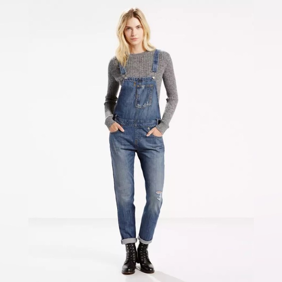LEVI’S dark blue overalls EUC - Picture 1 of 7